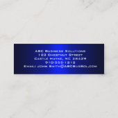 Plain Shades of Blue Slim Modern Visitekaartjes (Achterkant)