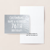 Plain Silver Foil 76th Birthday Wenskaart Folie Kaarten (Display)