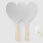 Plain Silver Handwaaier (Voorkant en achterkant)