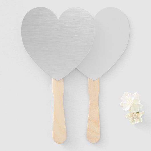 Plain Silver Handwaaier (Voorkant en achterkant)