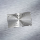 Plain Silver Professional Radial Metallic Look Magnetisch Visitekaartje (Voorbeeld)