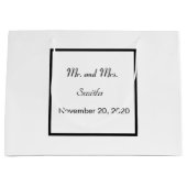 Plain Simple Elégant Mariage Grand Sac Cadeau (Devant)