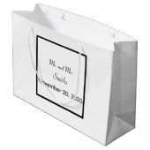 Plain Simple Elégant Mariage Grand Sac Cadeau (Dos Angle)