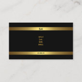 Plain Simple Gold Black Elegant Classy Visitekaartje (Achterkant)