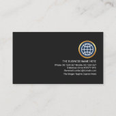 Plain Simple Grey Black Layers Business CEO Visitekaartje (Achterkant)
