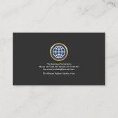 Plain Simple Grey Black Layers Business CEO Visitekaartje (Achterkant)