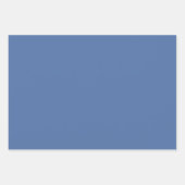 Plain Sky Yonder Cerulean Blue Shades 3 Tones Inpakpapier Vel (Voorkant 2)