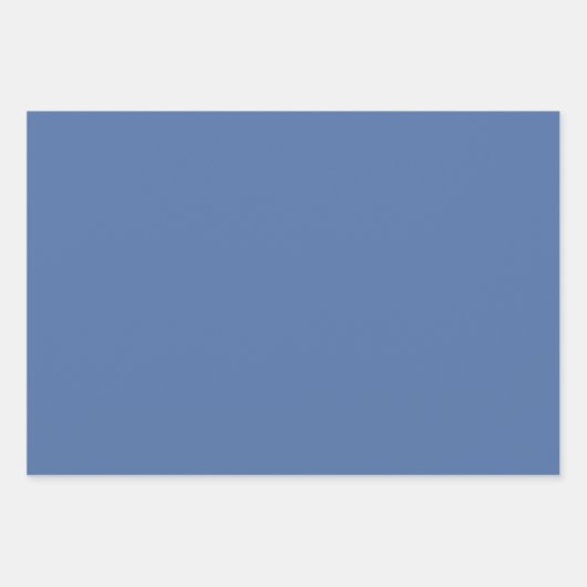 Plain Sky Yonder Cerulean Blue Shades 3 Tones Inpakpapier Vel (Voorkant 2)