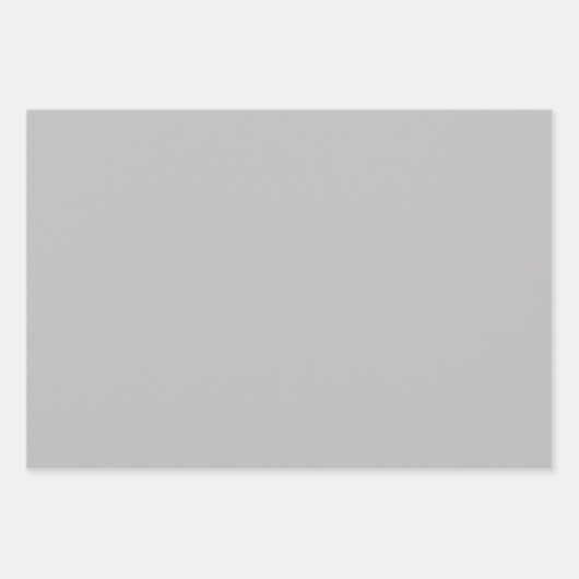 Plain Slate Marengo Medium Grijs Shades 3 Tones Inpakpapier Vel (Voorkant 3)