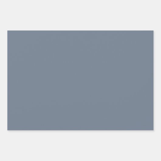 Plain Slate Marengo Medium Grijs Shades 3 Tones Inpakpapier Vel (Voorkant)