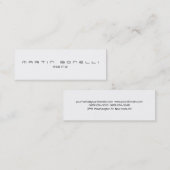 Plain Slim Professional Italic White Visitekaartje (Voorkant / Achterkant)