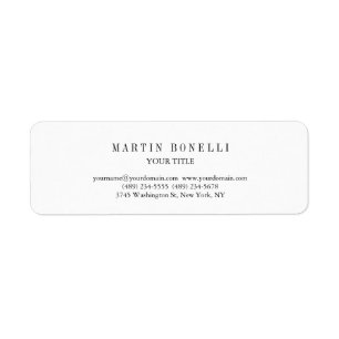 Plain Slim Professional Zwart-wit Etiket