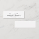 Plain Slim Professional Zwart-wit Mini Visitekaartje (Voorkant / Achterkant)