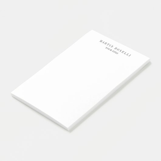 Plain Slim Professional Zwart-wit Post-it® Notes (Schuin)