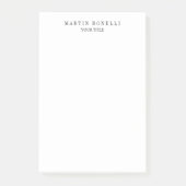 Plain Slim Professional Zwart-wit Post-it® Notes (Voorkant)