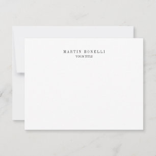 Plain Slim Professional Zwart-wit RSVP Kaartje