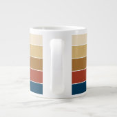 Plain Solid Colour Striped Warm Autumn Colour Extra Grote Beker (Achterkant)