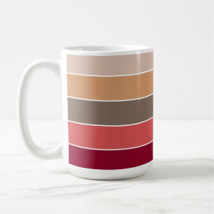 Plain Solid Colour Striped Warm Autumn Colour Koffiemok