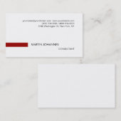 Plain Stijlvol Rood Zwart Wit Visitekaartje (Voorkant / Achterkant)