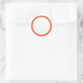 Plain tangerine oranje grens blanco ronde sticker (Tas)
