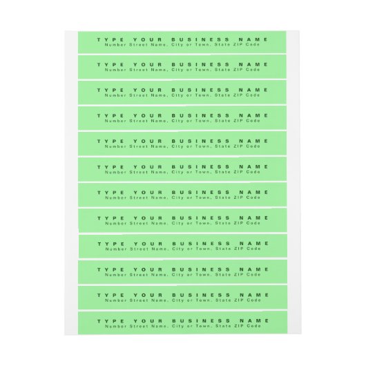 Plain teksten Light Green Business Address Slim (Vel)