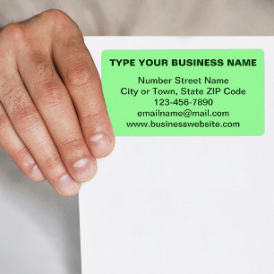 Plain Text Business Brand op lichtgroene verzendin Etiket