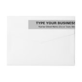Plain Text Grey Business Return-adres (Achterkant)
