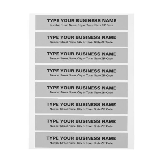 Plain Text Grey Business Return-adres (Vel)