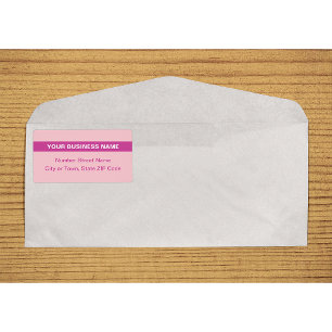 Plain Text met Markering Roze Verzendlabel