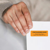 Plain Text Sinaasappel Business Return Adreslabel Etiket