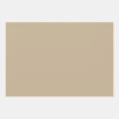 Plain Toscaanse Vanille Khaki Tan Shades 3 Tones Inpakpapier Vel (Voorkant 3)