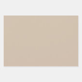 Plain Toscaanse Vanille Khaki Tan Shades 3 Tones Inpakpapier Vel (Voorkant 2)