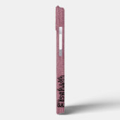 Plain Twilight Lavender with Wood Grain Monogram Case-Mate iPhone Case (Achterkant / Links)