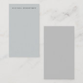 Plain Unieke Speciale Grijs Gepersonaliseerde Eige Informatiekaartje (Voorkant / Achterkant)