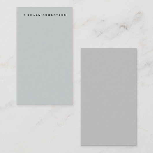 Plain Unieke Speciale Grijs Gepersonaliseerde Eige Informatiekaartje (Voorkant / Achterkant)