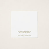 Plain Voeg uw Logo-Ketting-contrastkaart toe Vierkante Visitekaartjes (Achterkant)