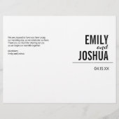 Plain Wedding Ceremony Program Custom Sjabloon (Voorkant)