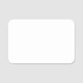 Plain White 3" X 2" Plastic Visitekaartje Naamplaatje (Voorkant)