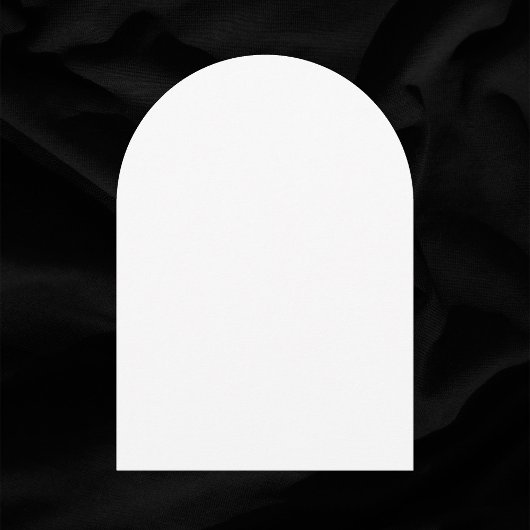 Plain White Arch Style Blank Wedding Kaart