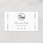 Plain White Silver Decor Sparkle Diamonds voeg Log Visitekaartje (Voorkant)