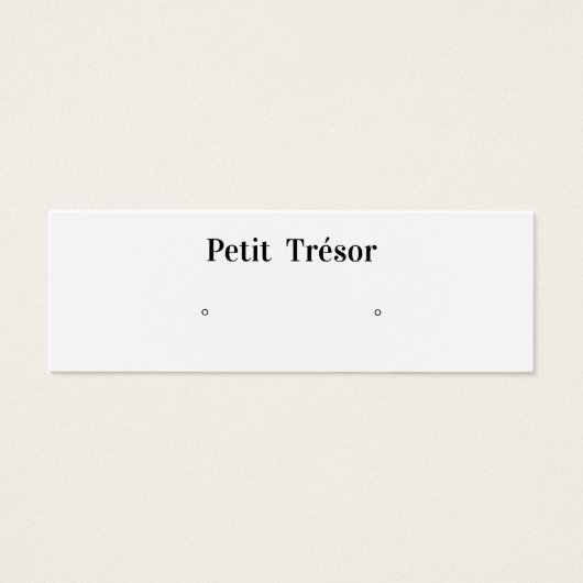 Plain White Stud Earring Display (Devant)