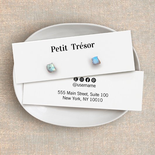 Plain White Stud Earring Display