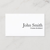Plain White System Architect Visitekaartje (Voorkant)