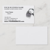PLAINE DE CARTE DE VISITE PROFESSIONNELLE DE (Devant / Derrière)