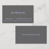 Plaine et carte de visite simple de deux tons (Devant / Derrière)