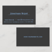 Plaine et carte de visite simple de deux tons (Devant / Derrière)