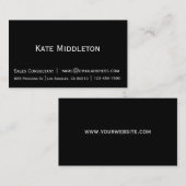 Plaine et carte de visite simple de deux tons (Devant / Derrière)