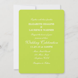 Plaine verte de chaux Faire-part de mariage simple