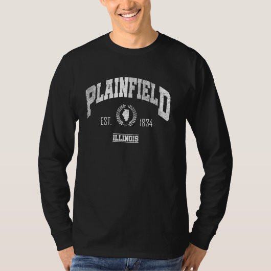 Plainfield IL Illinois Throwback T-shirt (Voorkant)