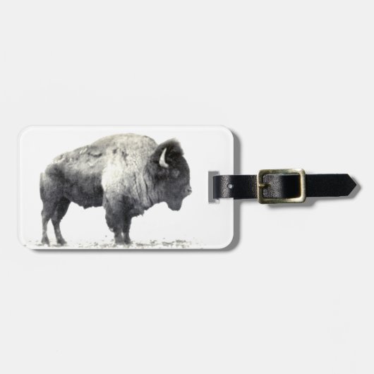 Plains Bison Bagagelabel (Voorkant horizontaal)
